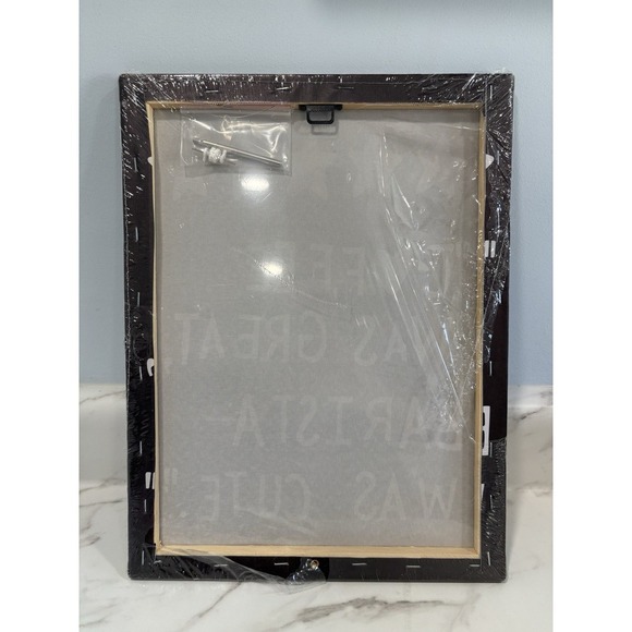 Coffee Bar Wall Art Sign Funny "COFFEE WAS GREAT, BARISTA WAS CUTE" Cafe Decor - Picture 5 of 8